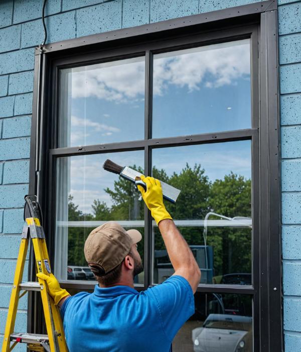 Final window cleaning inspection and quality control
